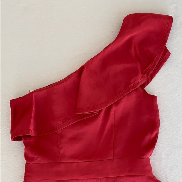 BCBG, BCBGeneration One Shoulder Ruffle Mini Dress - Picture 11 of 16